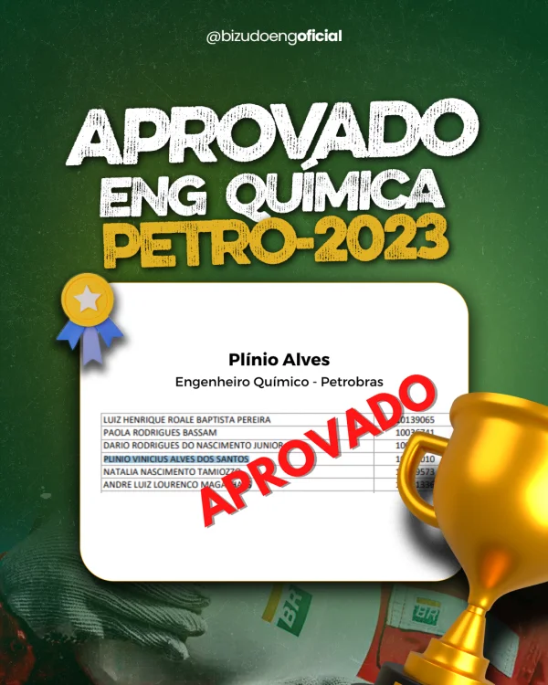 Plínio Alves · Aprovado Petrobras